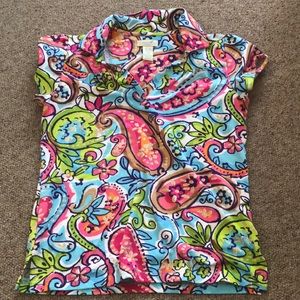 Caribbean Joe Paisley Polo Shirt